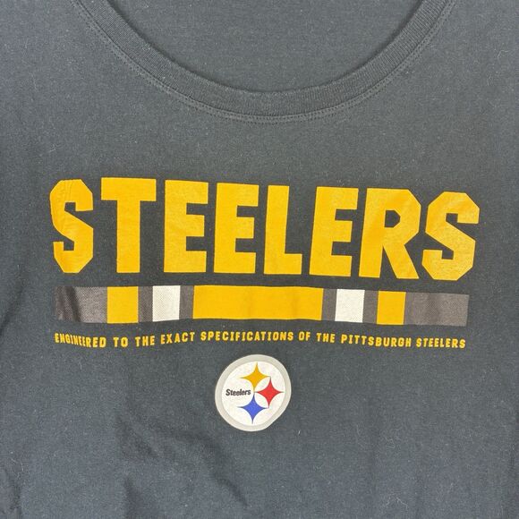 Women's Nike The Steelers Large Black Short Sleeve Crew Neck Tee Shirt - Picture 2 of 6